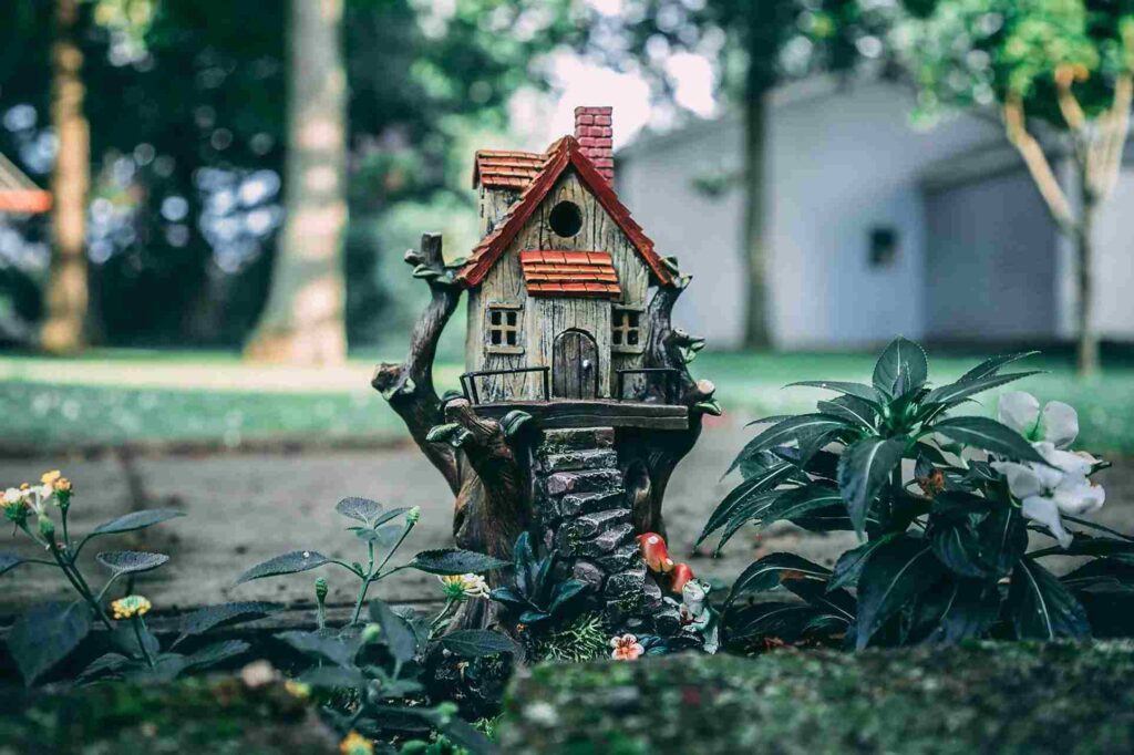 Small Fairy House Ornament in Garden