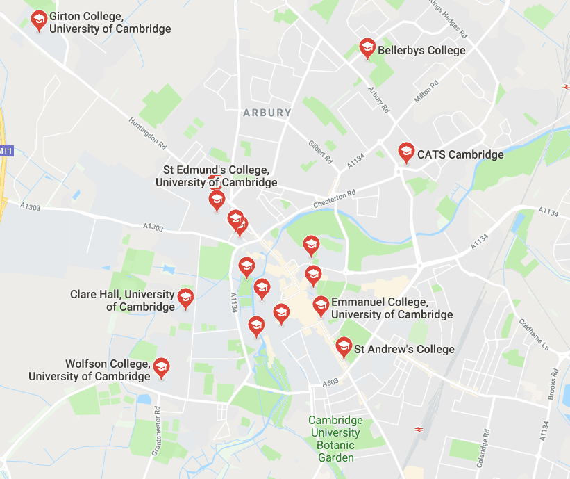 map-cambridge-colleges