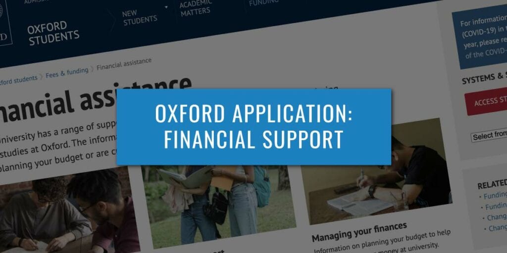 What Financial Support Is Available For An Oxford Application?