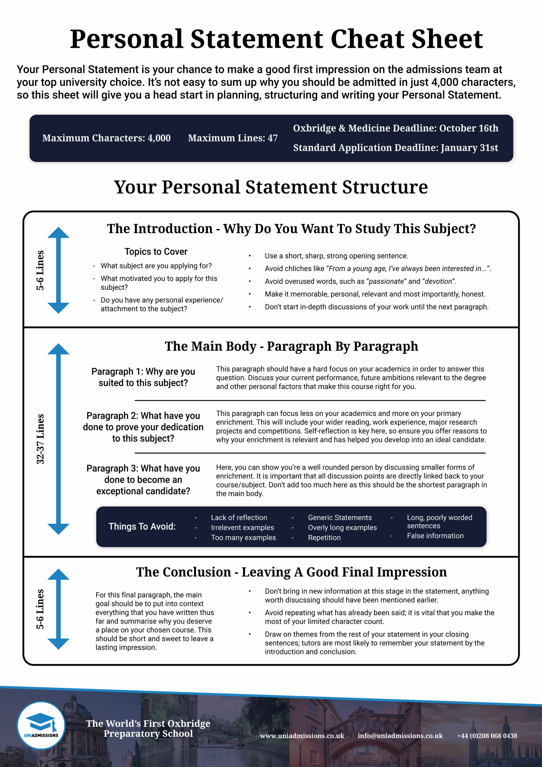 how long is a short personal statement