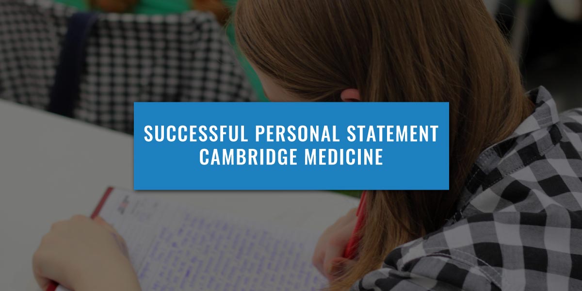 medicine personal statement for cambridge