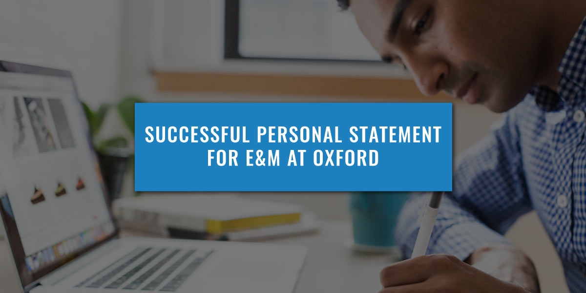 oxford personal statement economics and management