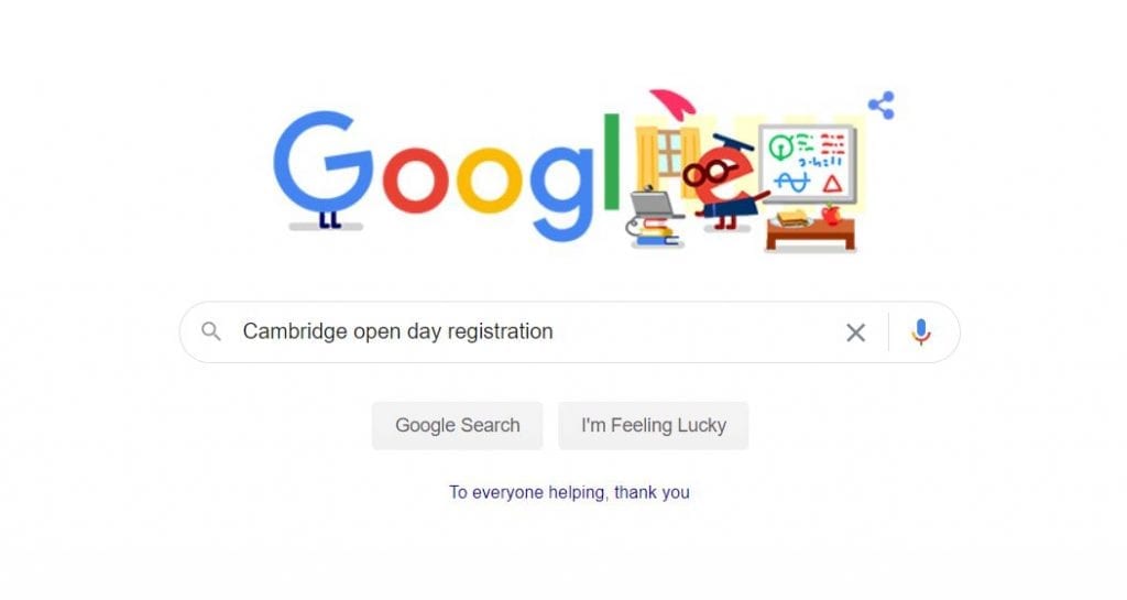 cambridge open day register