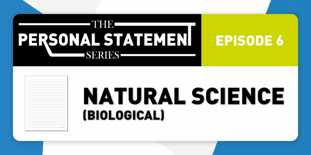 cambridge natural sciences personal statement