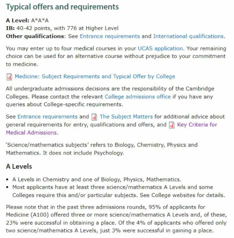 cambridge medicine essays