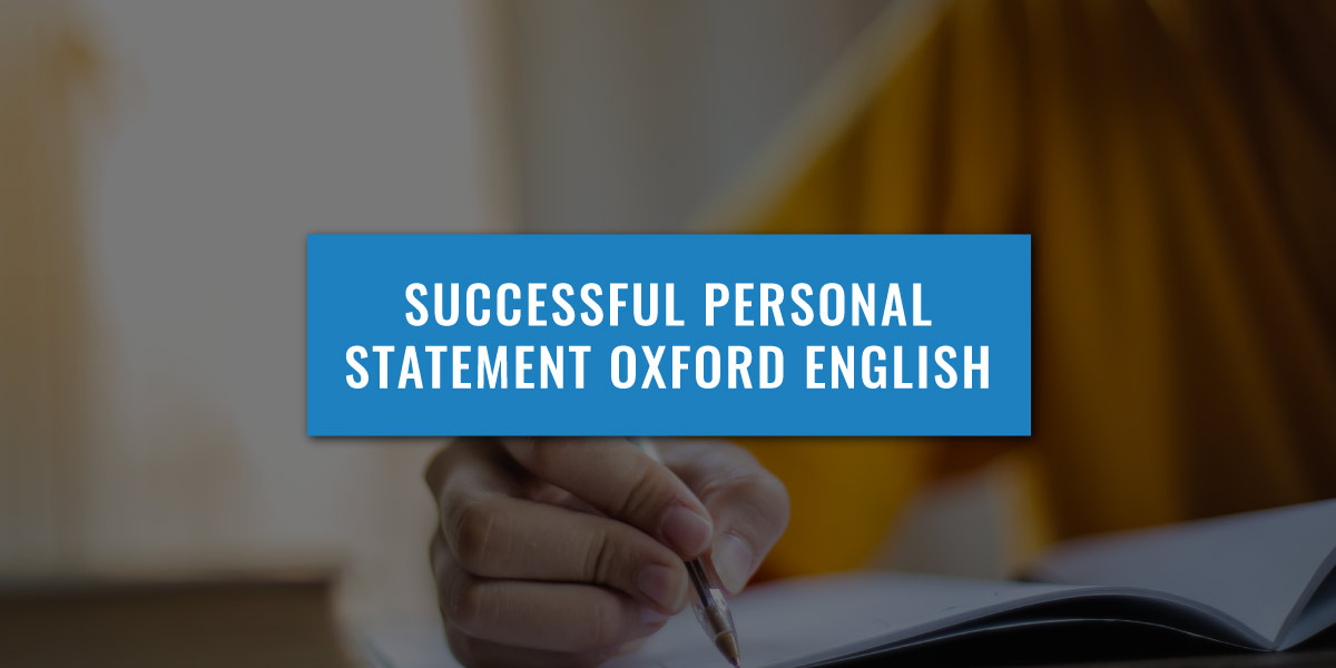 oxford university english personal statement