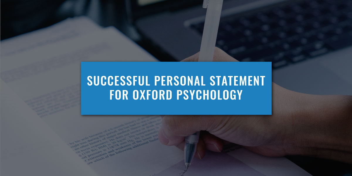 psychology personal statement oxford