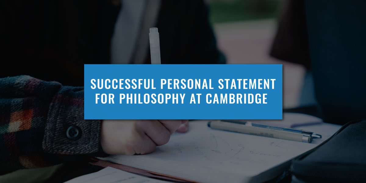 philosophy personal statement cambridge