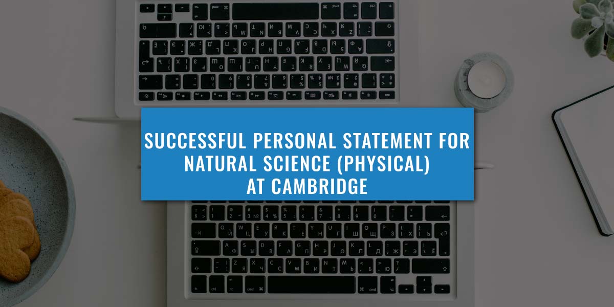 cambridge natural science personal statement