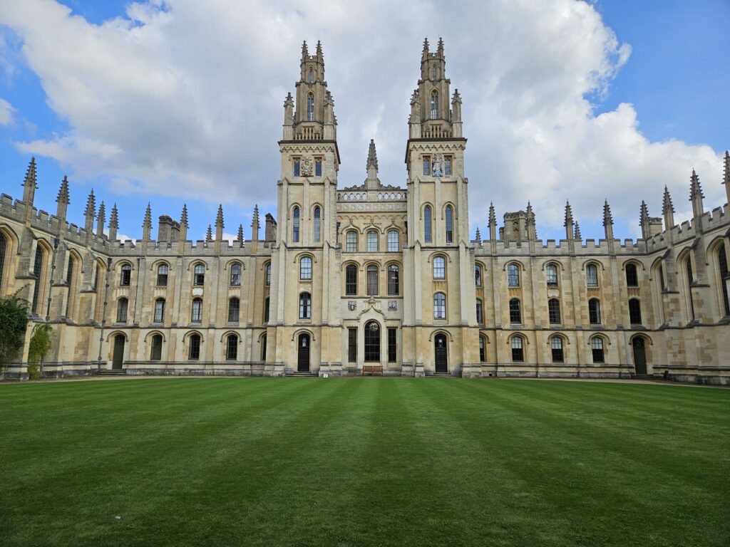 The twin towers of Hawksmoor's Quadrangle - All Souls College, Oxford