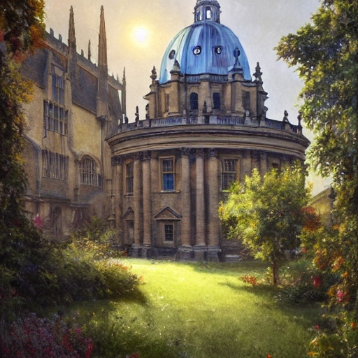 AI-Generated Image: University of Oxford on a sunny day
